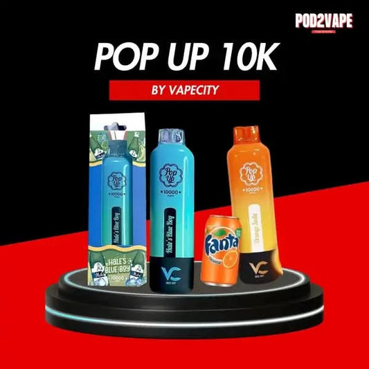 Pop up 10000 puffs พอตใช้แล้วทิ้ง มีรสชาติเครื่องดื่มและผลไม้มากมาย