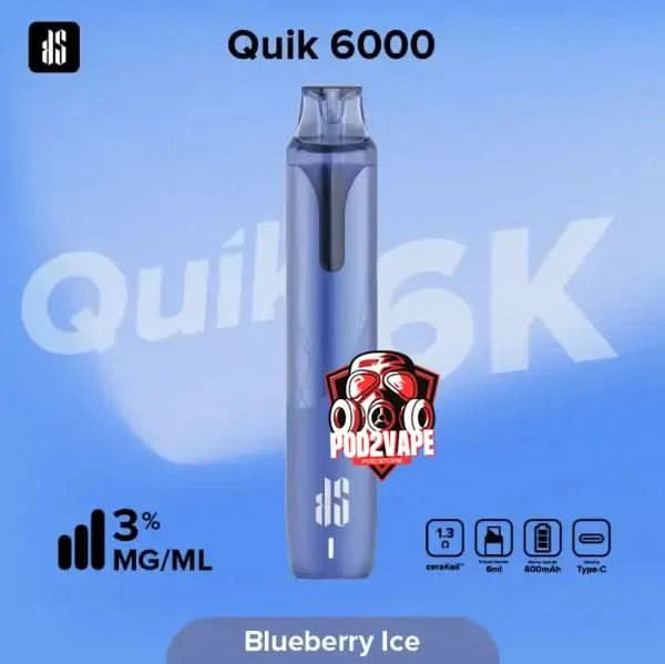 Ks quik 6000 puffs blueberry ice