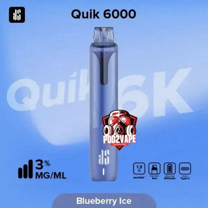 Ks quik 6000 puffs blueberry ice
