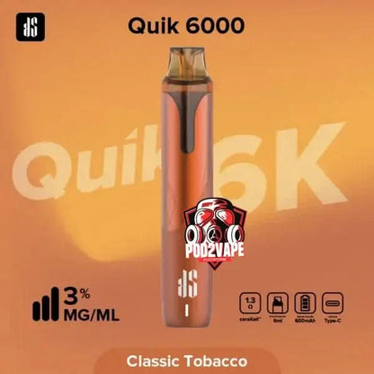 Ks quik 6000 puffs classic tobacco