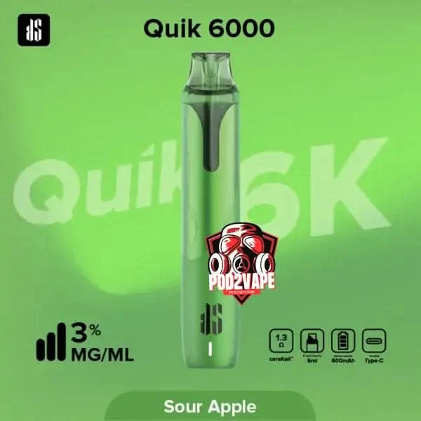 Ks quik 6000 puffs sour apple