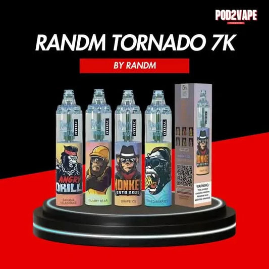 Randm tornado 7000 puffs พอตใช้แล้วทิ้ง 7000 คำ รูปคิงคอง