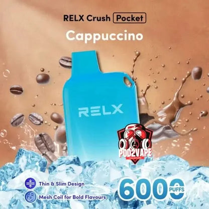 Relx crush 6000 puffs cappuccino