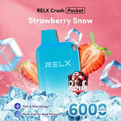 Relx crush 6000 puffs strawberry snow