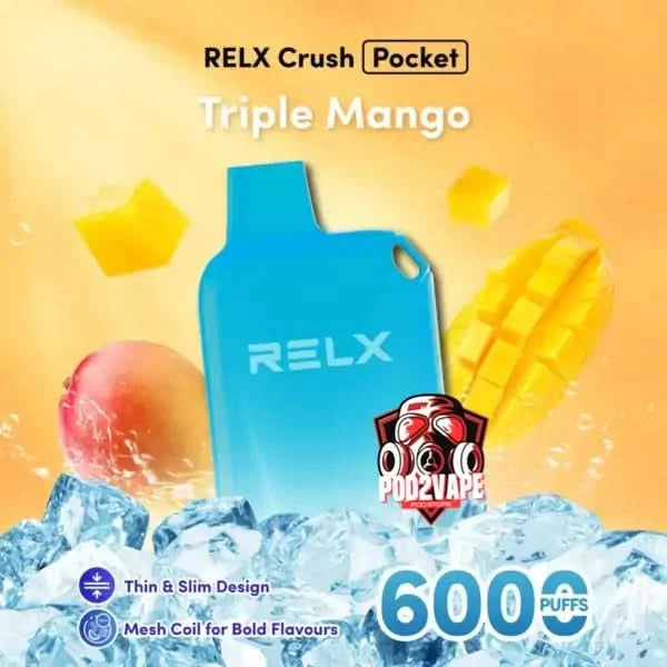 Relx crush 6000 puffs triple mango