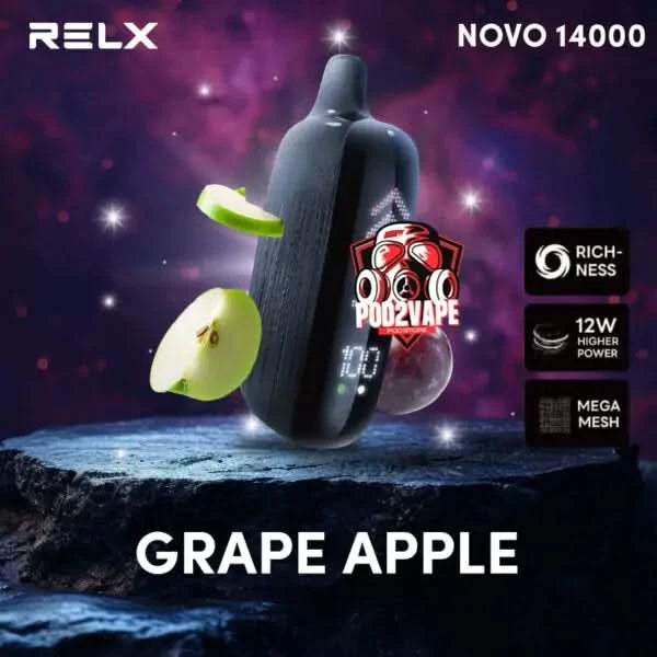 Relx novo 14000 puffs grape apple