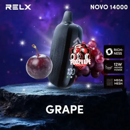 Relx novo 14000 puffs grape