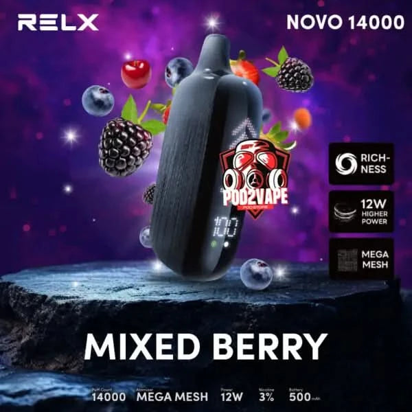 Relx novo 14000 puffs mixed berry