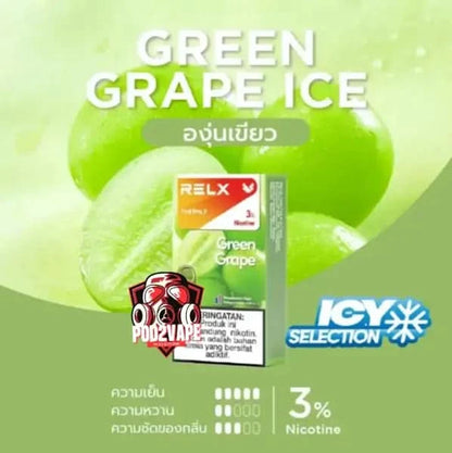หัว Relx pro 2 green grape ice