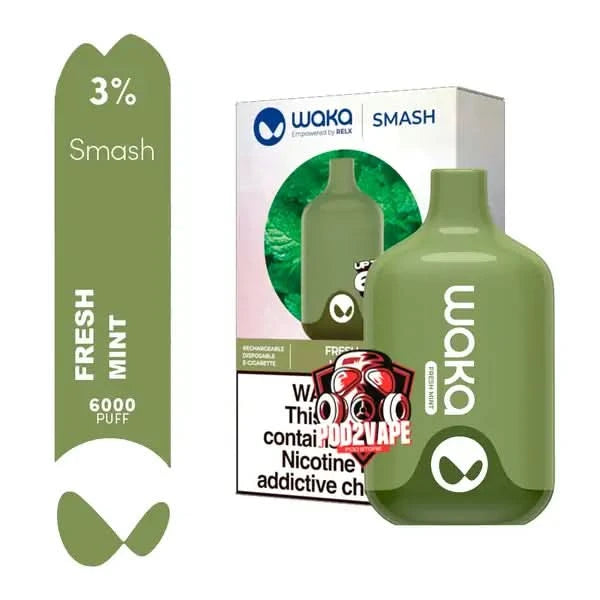 Relx waka smash 6000 puffs fresh mint