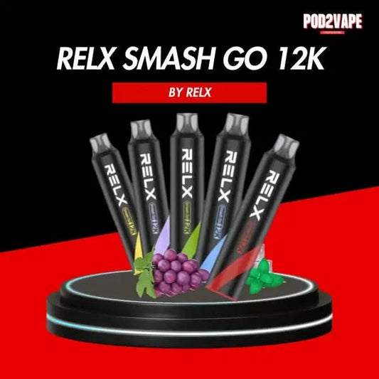 Relx smash go 12k พอตใช้แล้วทิ้ง ของแท้จากแบรนด์ อร่อยทุกหยด รีดกลิ่นเข้มข้น จากร้าน Pod2vape