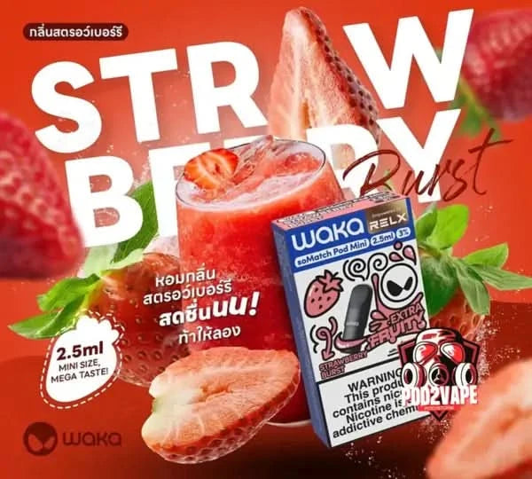 หัว Relx waka pod strawberry brust