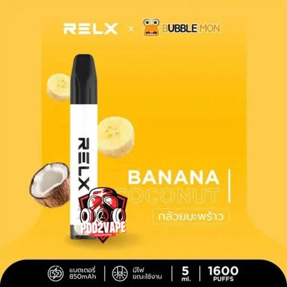 Relx x bubblemon 1600 puffs banana coconut