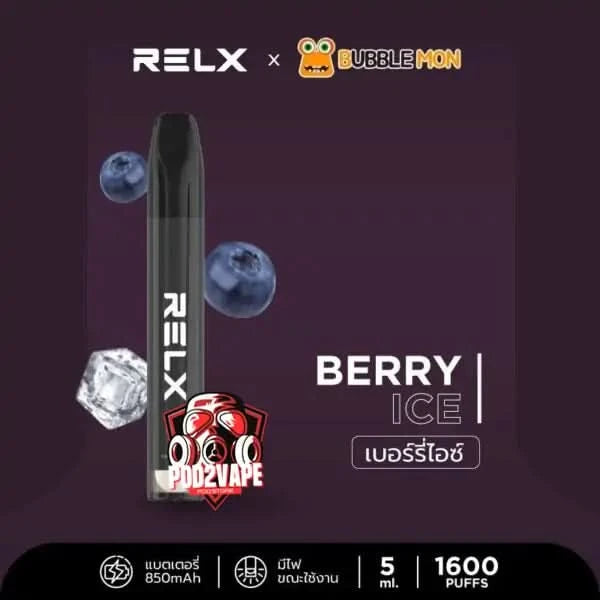 Relx x bubblemon 1600 puffs berry ice
