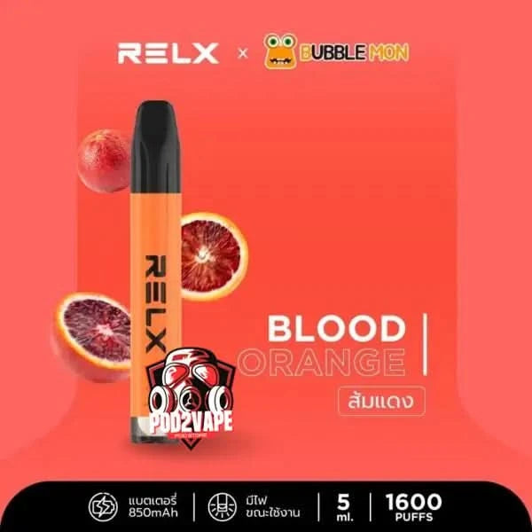 Relx x bubblemon 1600 puffs blood orange