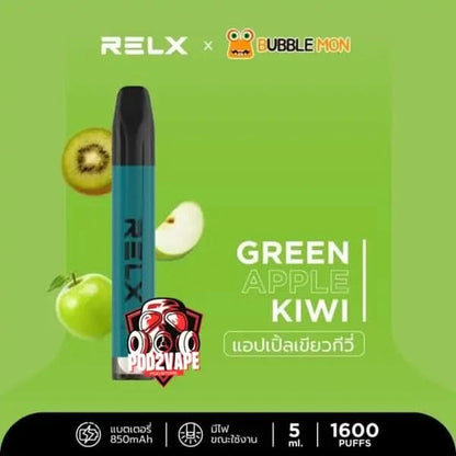 Relx x bubblemon 1600 puffs green apple kiwi