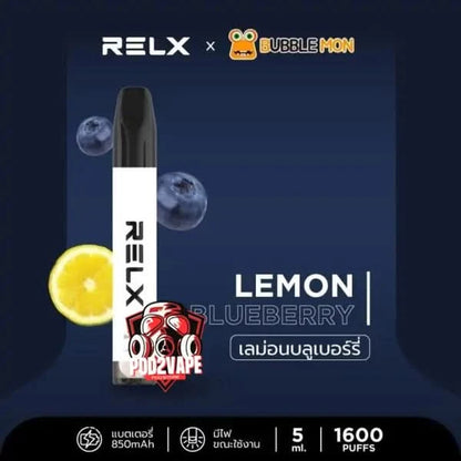 Relx x bubblemon 1600 puffs lemon blueberry