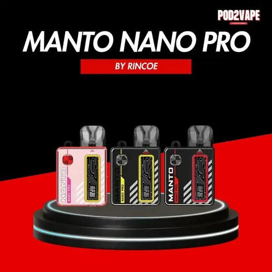 Rincoe manto nano pro kit บุหรี่ไฟฟ้าไซส์เล็ก เหมาะสำหรับการสูบน้ำยาซอลนิค