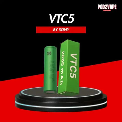 ถ่านบุหรี่ไฟฟ้า Sony vtc5 2600mAh ถ่านเขียว ยอดนิยม แบรนด์ดัง ใช้งานง่าย ปลอดภัย