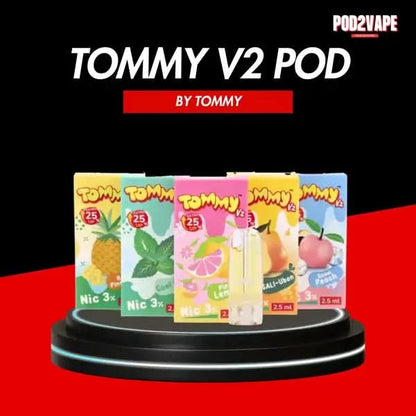 หัวพอต tommy v2 pod juice รุ่นใหม่ รสผลไม้หลากหลายชนิด เข้มข้น