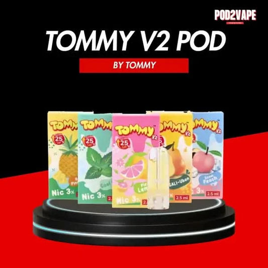 หัวพอต tommy v2 pod juice รุ่นใหม่ รสผลไม้หลากหลายชนิด เข้มข้น