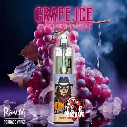 Randm tornado 7000 puffs grape ice