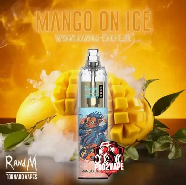 Randm tornado 7000 puffs mango on ice