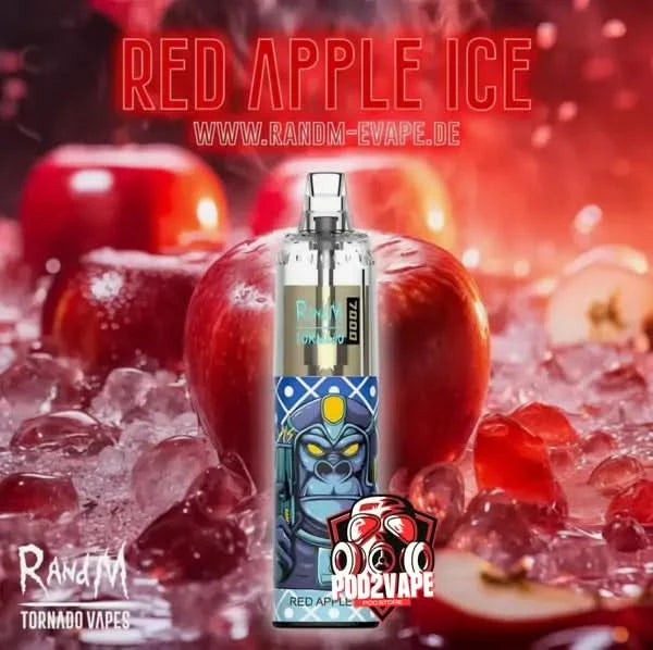 Randm tornado 7000 puffs red apple ice