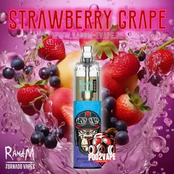 Randm tornado 7000 puffs strawberry grape