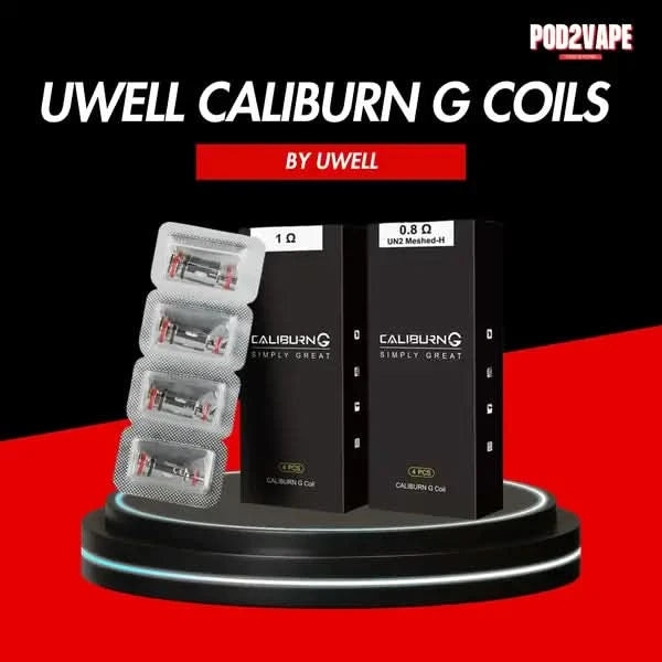 คอยล์ Uwell caliburn g coils มี 2 ค่าโอมห์ให้เลือกใช้งาน กล่องนึงมี 4 ชิ้น