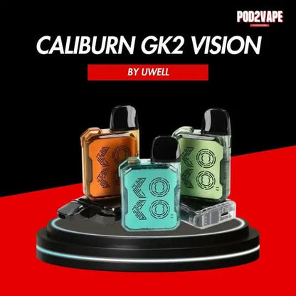 Uwell Caliburn Gk2 Vision พอตไฟฟ้า สีใสรุ่นใหม่ ทรงกะทัดรัด