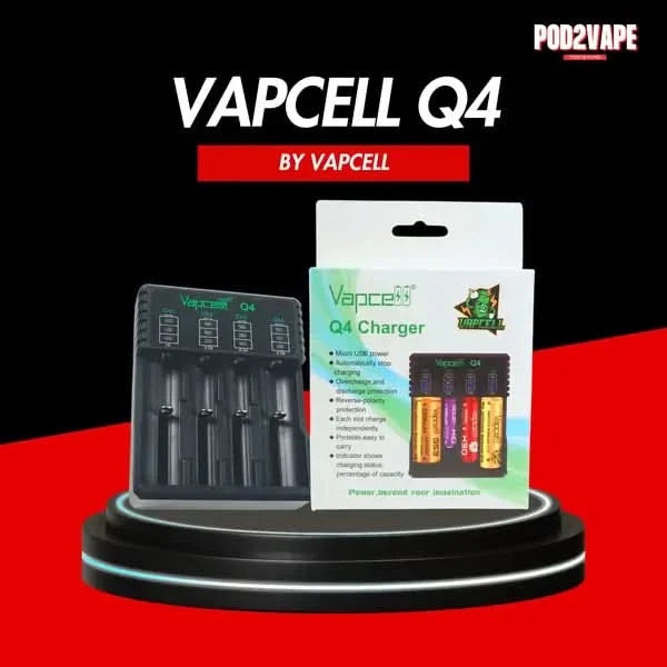 Vapcell Q4 charger รางชาร์จถ่านบุหรี่ไฟฟ้า 4 ช่อง ชาร์จไว ปลอดภัย