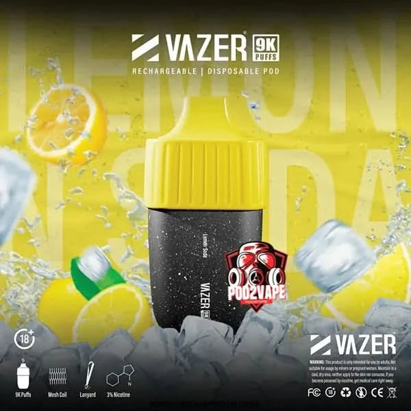 Vazer 9000 puffs lemon soda