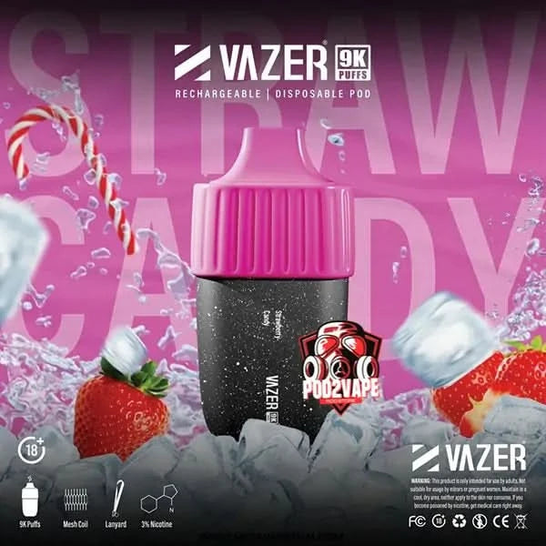 Vazer 9000 puffs strawberry candy