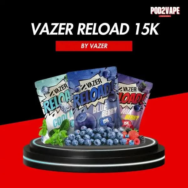 หัว Vazer reload 15k pod หัวพอตรุ่นใหม่ สำหรับพอตใช้แล้วทิ้ง เปลี่ยนหัวง่าย รสชาติเข้มข้น