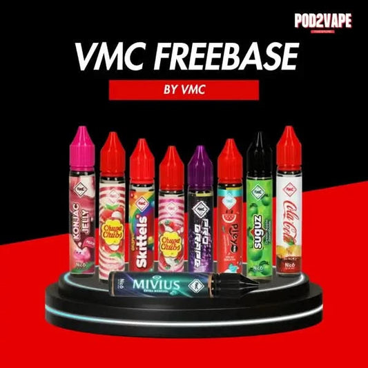 น้ำยาบุหรี่ไฟฟ้า Vmc freebase 30ml แบบฟรีเบส มีหลายรสชาติให้เลือกใช้งาน ละมุน นุ่ม หอม