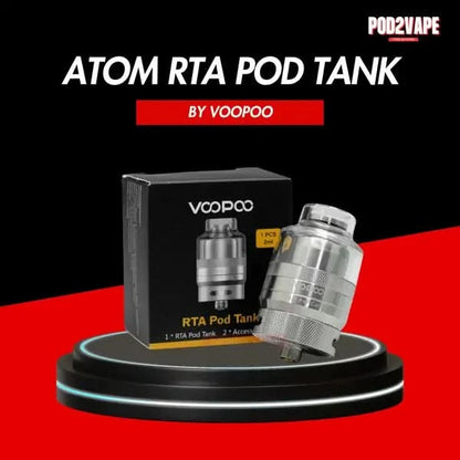 อะตอม Voopoo rta pod tank จุน้ำยา 2ml ยิงไฟแรง เหมาะกับบุหรี่ไฟฟ้าแบรนด์ Voopoo