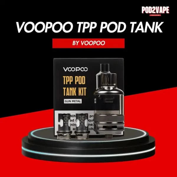 ชุดหัวแท้งค์ Voopoo tpp pod tank มาพร้อมคอยล์ 2 ตัว 0.15/0.3 ohm พร้อมอแดปเตอร์บุหรี่ไฟฟ้า